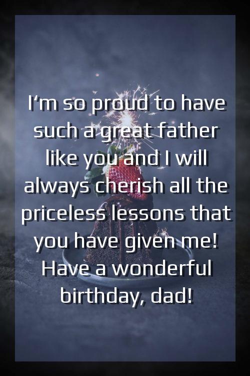 birthday status for daughter from father